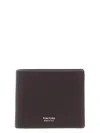 Tom Ford Soft Grain Leather T Line Classic Bifold Wallet In Brown