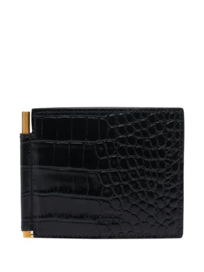 Tom Ford Logo Wallet In Black