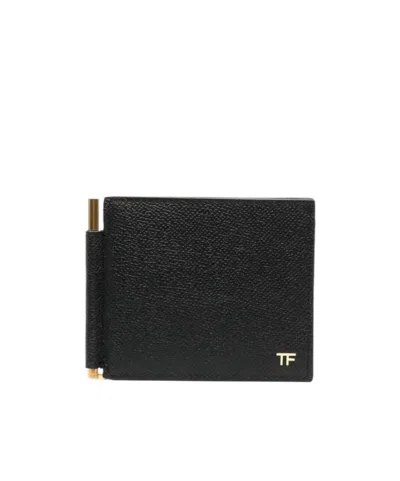 Tom Ford Logo Wallet In Brown