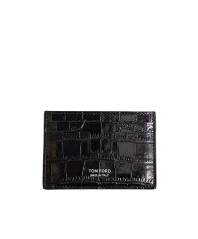 Tom Ford Logo Wallet In Black