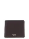 Tom Ford Soft Grain Leather T Line Classic Bifold Wallet In Brown