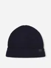 Tom Ford Logo Wool Hat In Blue