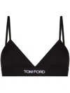 Tom Ford Logo Stretch-jersey Triangle Bra In Black