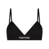 Tom Ford Logo Stretch-jersey Triangle Bra In Black