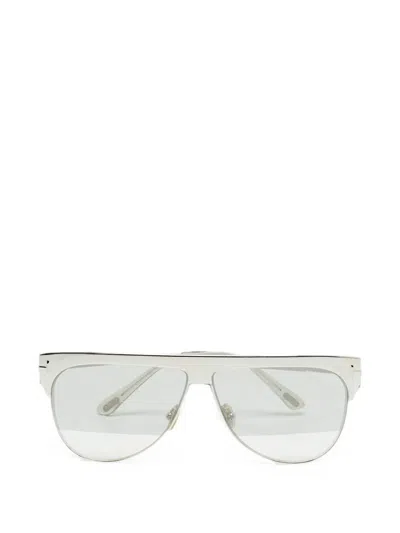 Pre-owned Tom Ford Logo-detail Sunglasses In Silver