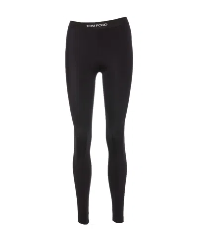 TOM FORD TOM FORD LUSTROUS JERSEY SIGNATURE LEGGINGS