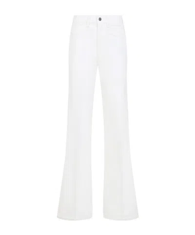 Tom Ford Logo-patch Flared Trousers In White