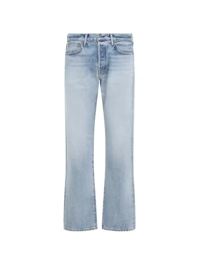 Tom Ford Straight Leg Denim Trousers Belt Loops In Blue