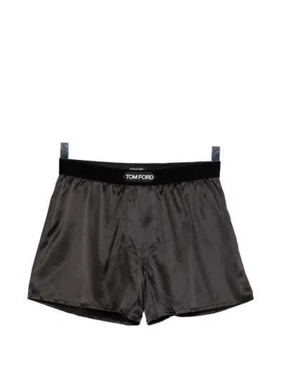 Tom Ford Logo-patched Boxer In Black