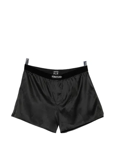 Tom Ford Logo-patched Boxer In Black