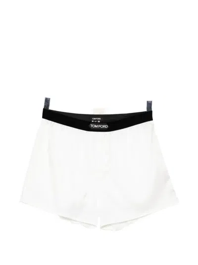 Tom Ford Logo-patched Boxer In White