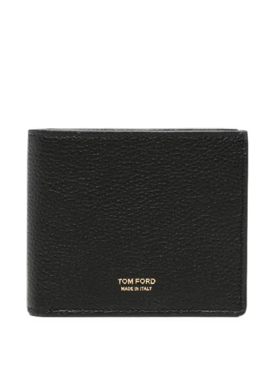 Tom Ford Logo-print Leather Cardholder In Black