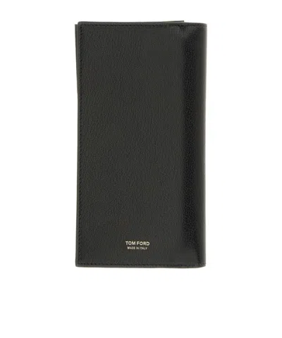 Tom Ford Logo-printed Wallet In Black