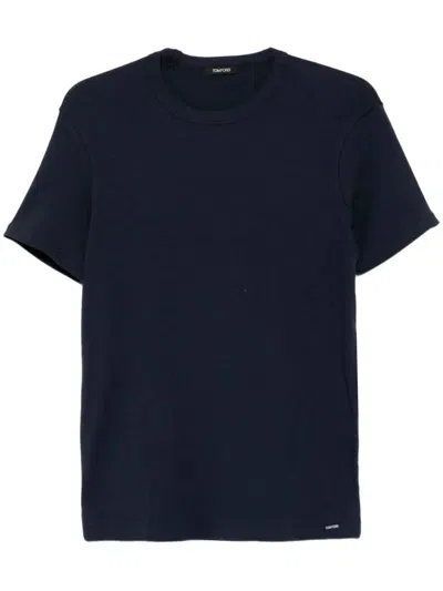 Tom Ford Logo-tag Jersey Underwear T-shirt In Blue