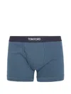 Tom Ford Logo-waistband Boxer Briefs In Blue