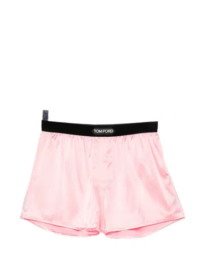 Tom Ford Logo-waistband Boxers In Pink