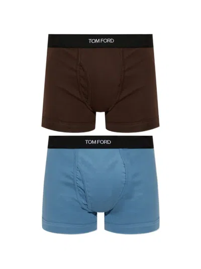 Tom Ford Logo-waistband Boxers (set Of Two) In Multi