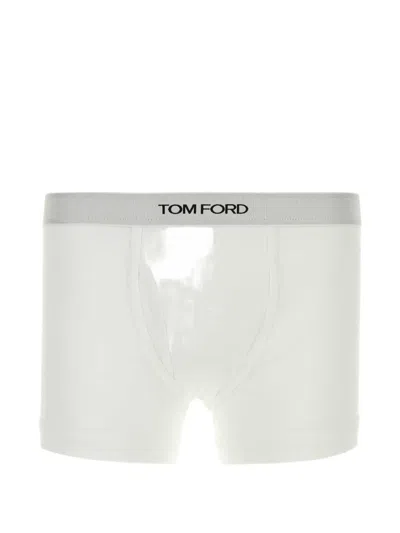 Tom Ford Logo-waistband Boxers (set Of Two) In White