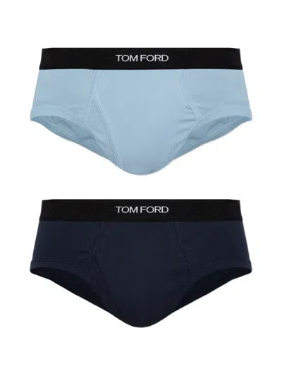 Tom Ford Logo-waistband Briefs (set Of Two) In Multi