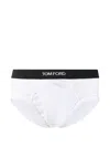 Tom Ford Waistband Elastic Pouch Contoured In White