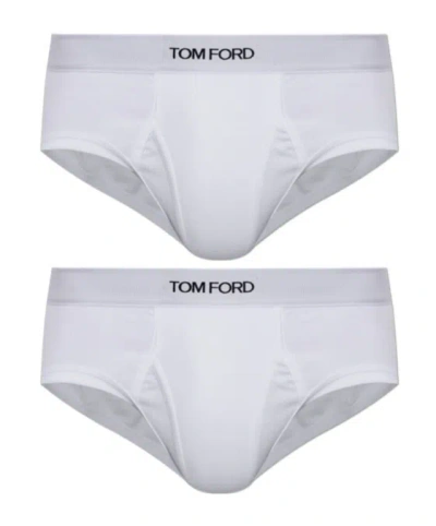 Tom Ford Black Boxer Briefs Two Pack In White