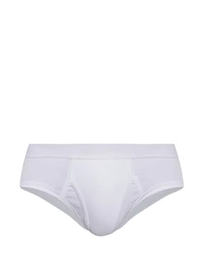 Tom Ford Logo-waistband Briefs In White