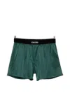 Tom Ford Logo-waistband Silk Boxer Shorts In Multi
