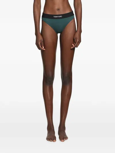 Tom Ford Elastic Waist Underwear In Green