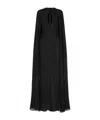 Tom Ford Long Cape Sleeve Dress In Black