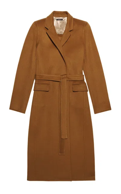 Tom Ford Long Cashmere Coat In Brown