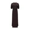 Tom Ford Whitney Chain Stripe Belted Satin Shirtdress