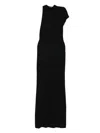 Tom Ford Long Draped One Shoulder Maxi Dress In Black