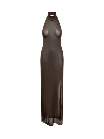 Tom Ford Long Dress In Chocolate Brown