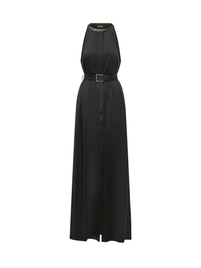 Tom Ford Long Dress With Halter Neckline In Brown