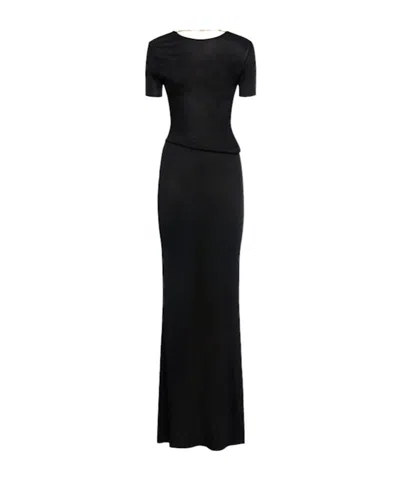 Tom Ford Long Dress With Round Neckline In Red