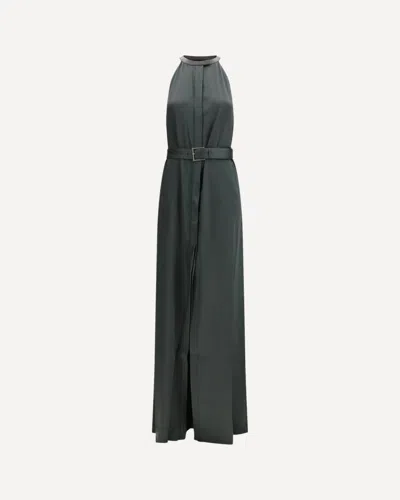 Tom Ford Long Halterneck Dress In Gray