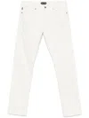 Tom Ford Tailored Fit White Denim Jeans With Minimalist Design In White