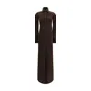 Tom Ford Long Knit Dress In Brown