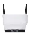 Tom Ford Classic Triangle Signature Bra With Adjustable Straps In White
