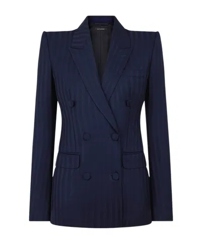 Tom Ford Long Sleeve Blazer In Blue
