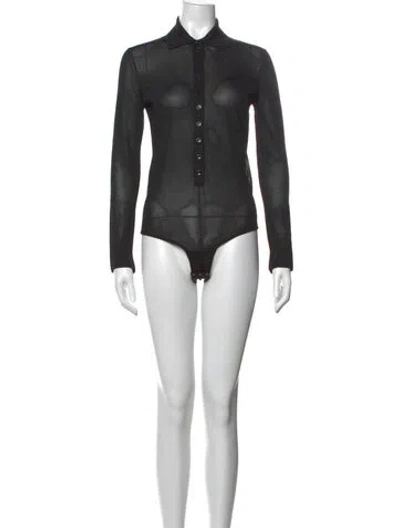 Pre-owned Tom Ford Long Sleeve Bodysuit In Black