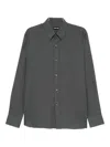 Tom Ford Long-sleeve Button-up Shirt In Gray