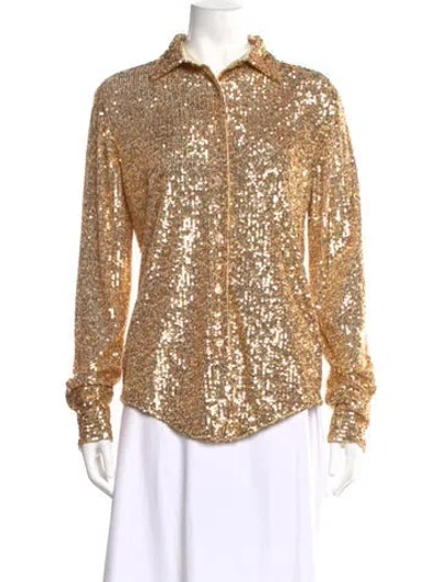Pre-owned Tom Ford Long Sleeve Button-up Top In Multi