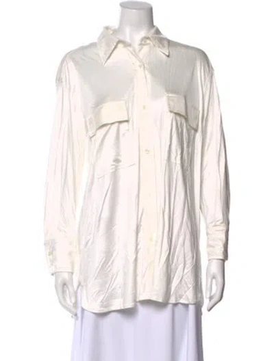 Pre-owned Tom Ford Long Sleeve Button-up Top In Neutral