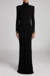 Tom Ford Long Sleeve Cashmere Turtleneck Sweater Dress In Black