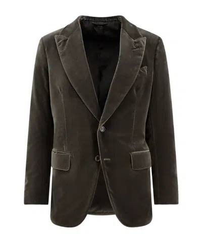 Tom Ford Long Sleeve Casual Jacket In Black