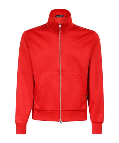 Tom Ford Long Sleeve Casual Jacket In Red