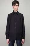 Tom Ford Cotton Silk Serge Fluid Fit Shirt In Black