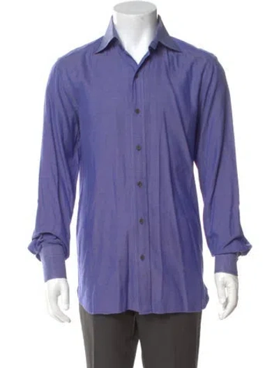 Pre-owned Tom Ford Long Sleeve Dress Shirt In Blue