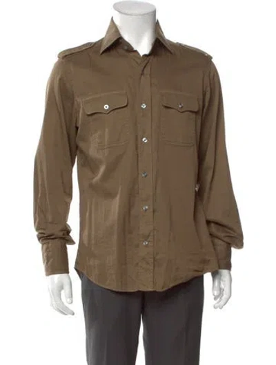 Pre-owned Tom Ford Long Sleeve Dress Shirt In Brown